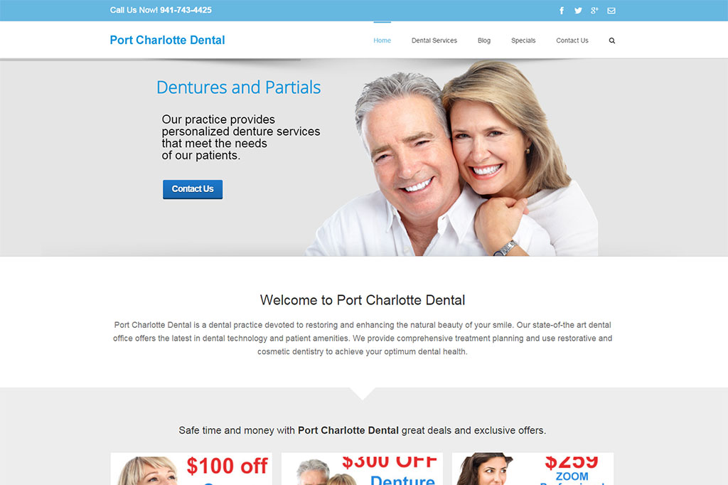Web Design for Port Charlotte Dental